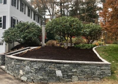 retaining wall in Sterling MA by Stone Builders Masonry